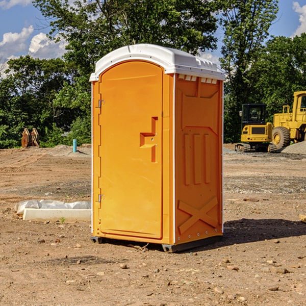 how often are the porta potties cleaned and serviced during a rental period in El Rancho Vela